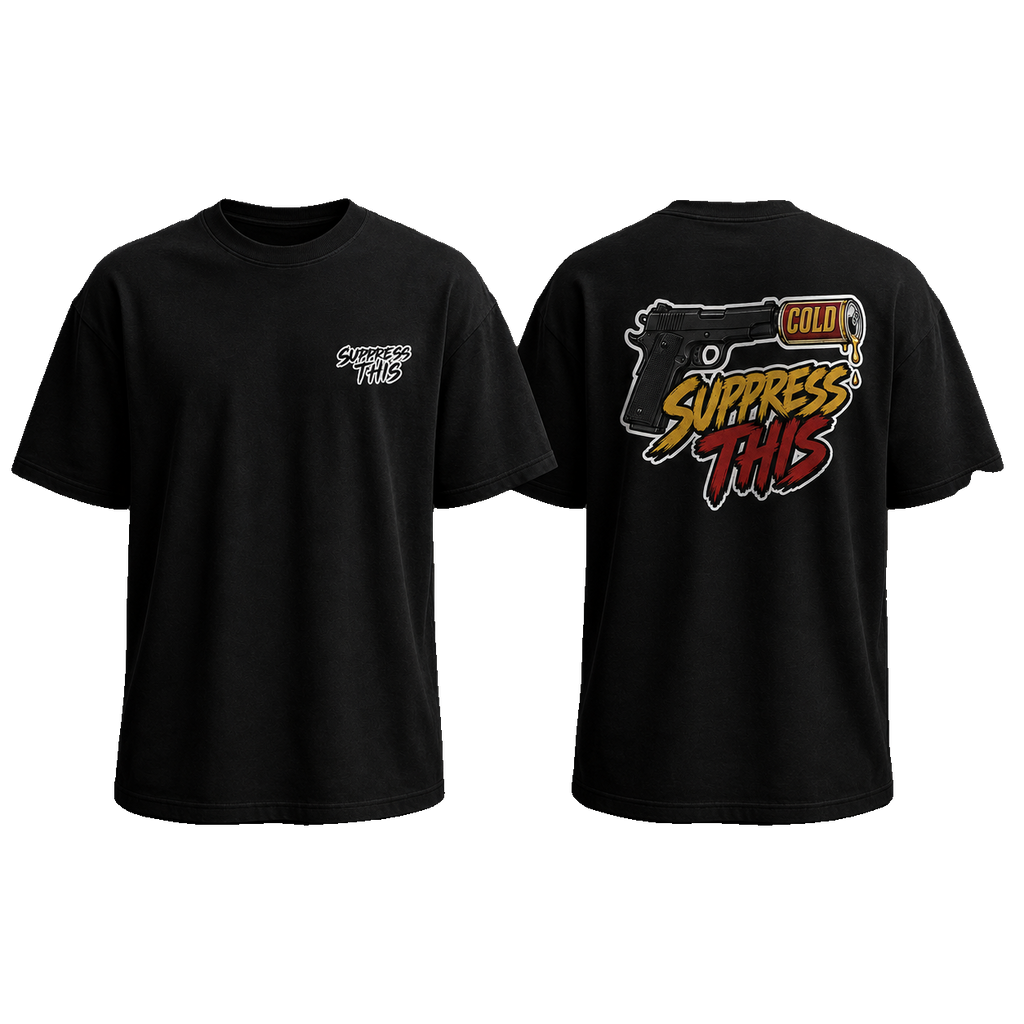 1911 Cold Old School tee — front and back, transparent background