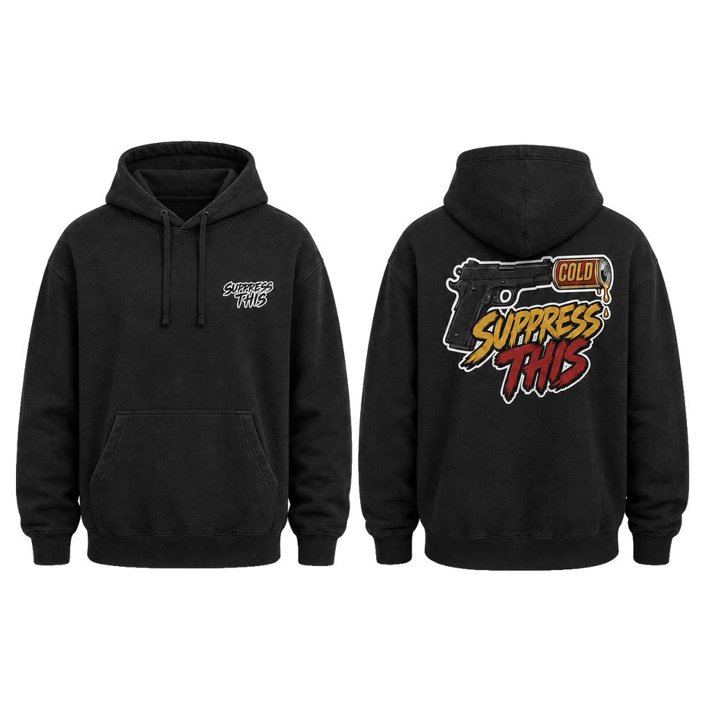1911 Cold Old School hoodie — front and back, transparent background