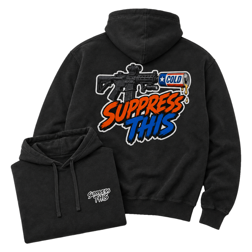 CQB Cold Low Profile hoodie — flat lay detail