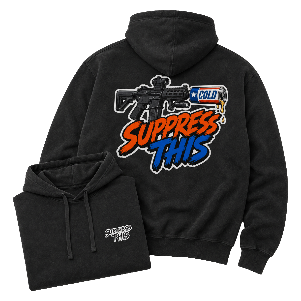 CQB Cold Low Profile hoodie — flat lay detail