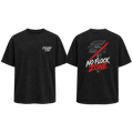 No Flock Zone tee — front and back, transparent background